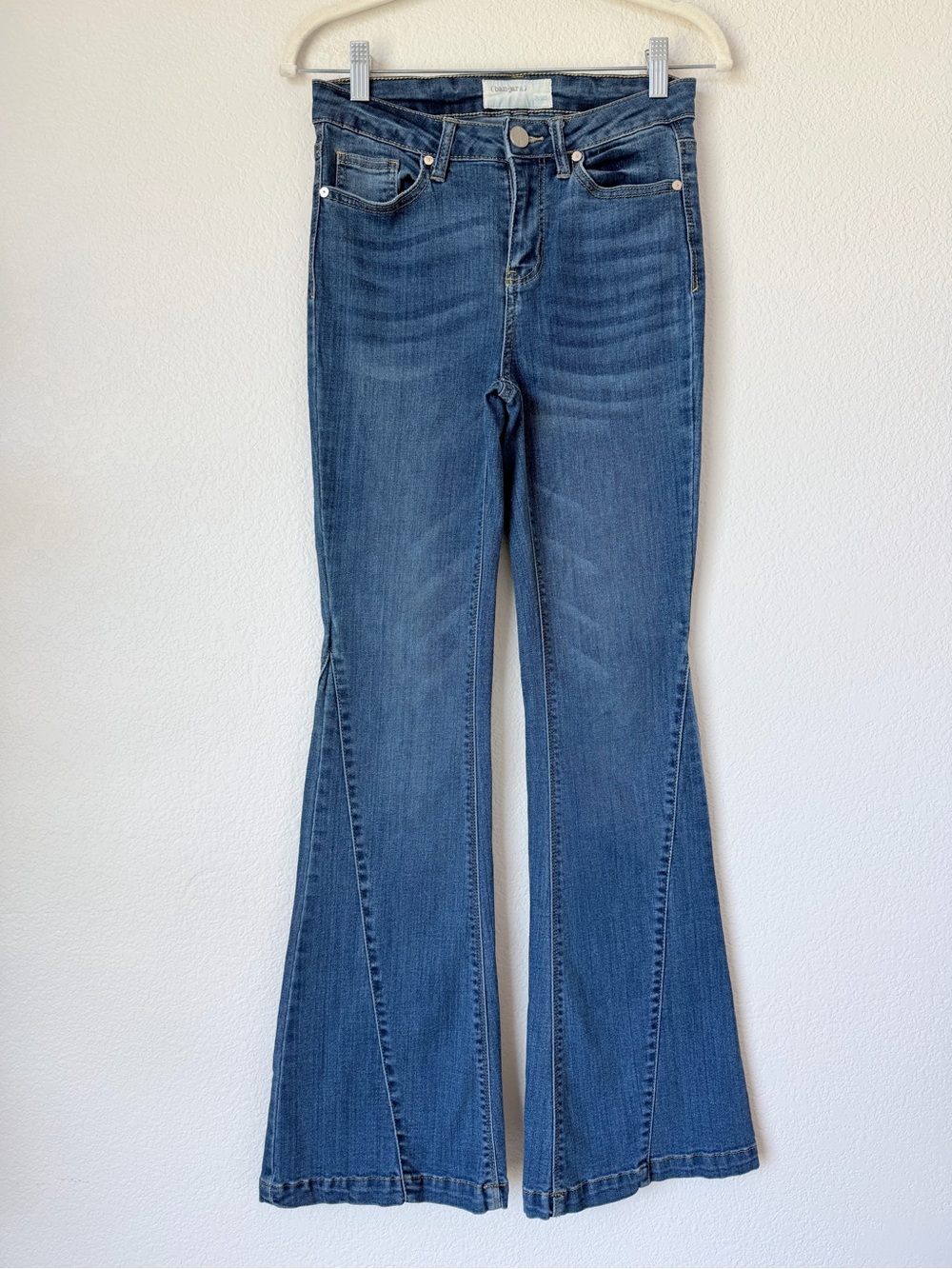 Banjara High Rise Flare Jeans Medium Wash Stretch Denim Juniors Size 3